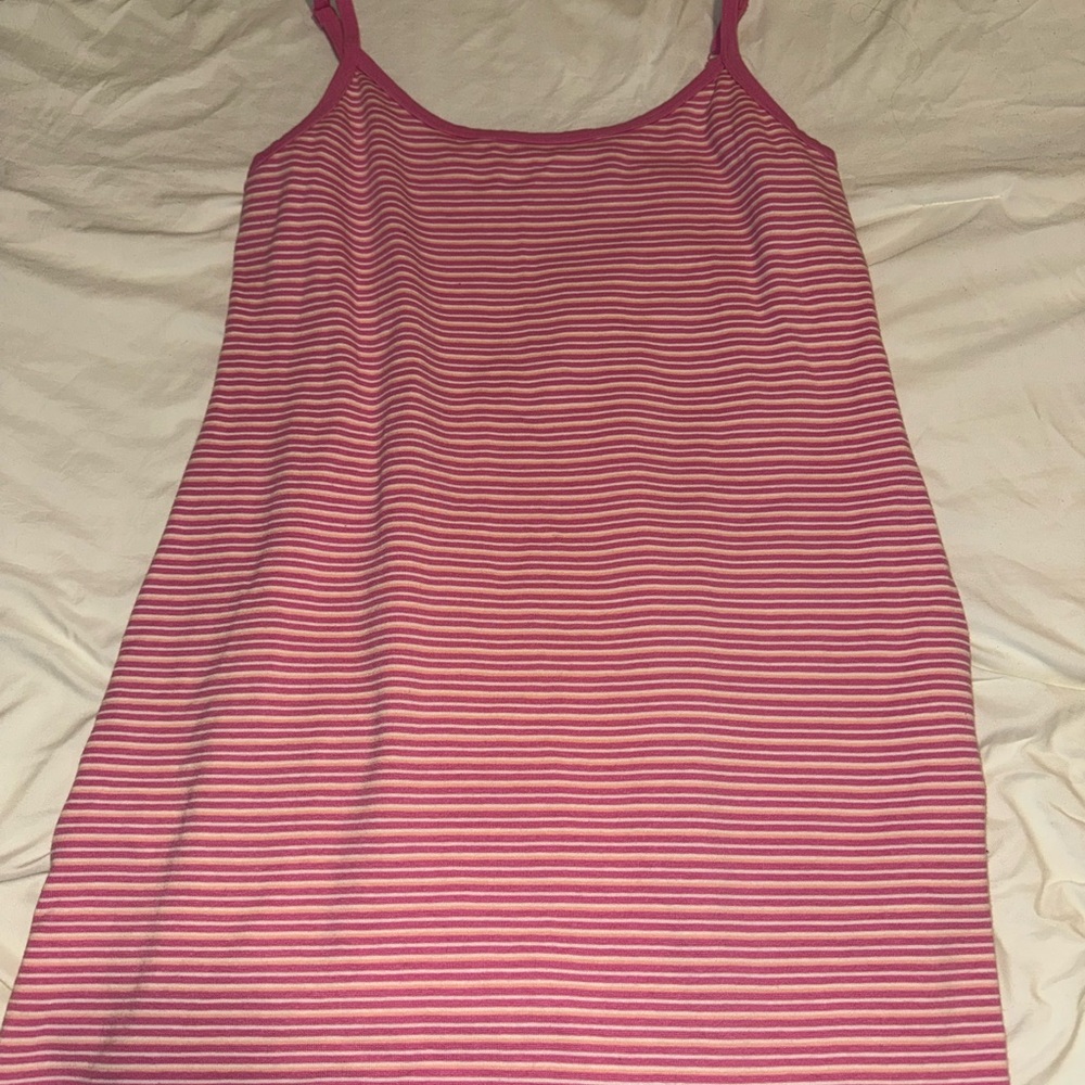 American Eagle Outfitters Pink and White Striped Dress